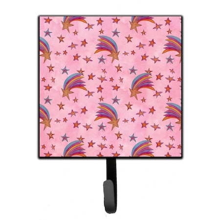 Jensendistributionservices Watercolor Shooting Stars on Pink Leash or Key Holder, 4.25 x 1 x 7 in. MI1710839